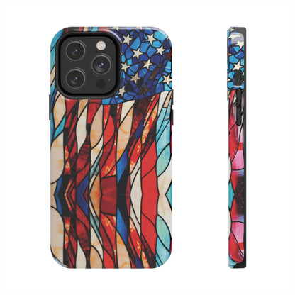 American Flag Stained Glass Patriotic Phone Case