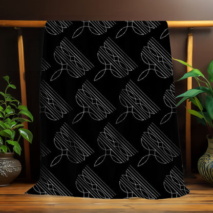 Boot Stitch Pattern Blanket - Black