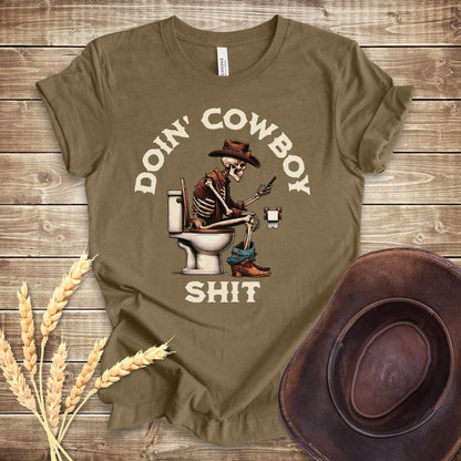 Doin' Cowboy Shit Skeleton T-shirt