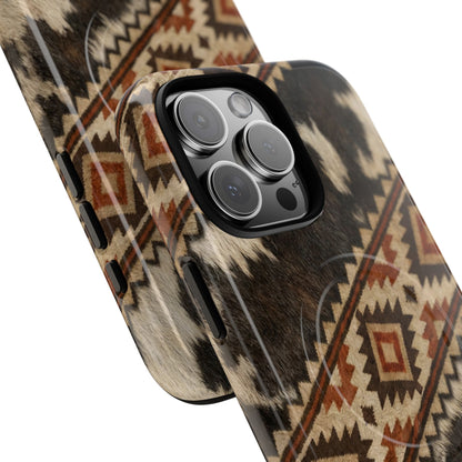 Cowhide Aztec Mama Magnetic Case