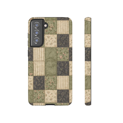Sage Floral Patchwork Tough Case