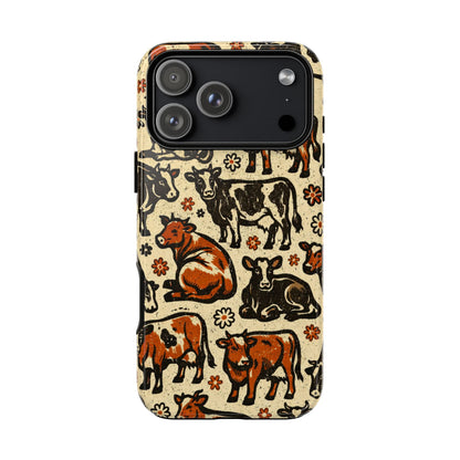 Retro Cows Tough Case