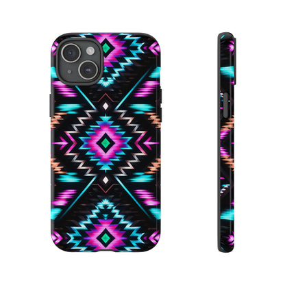 Black Neon Aztec Rug Tough Case