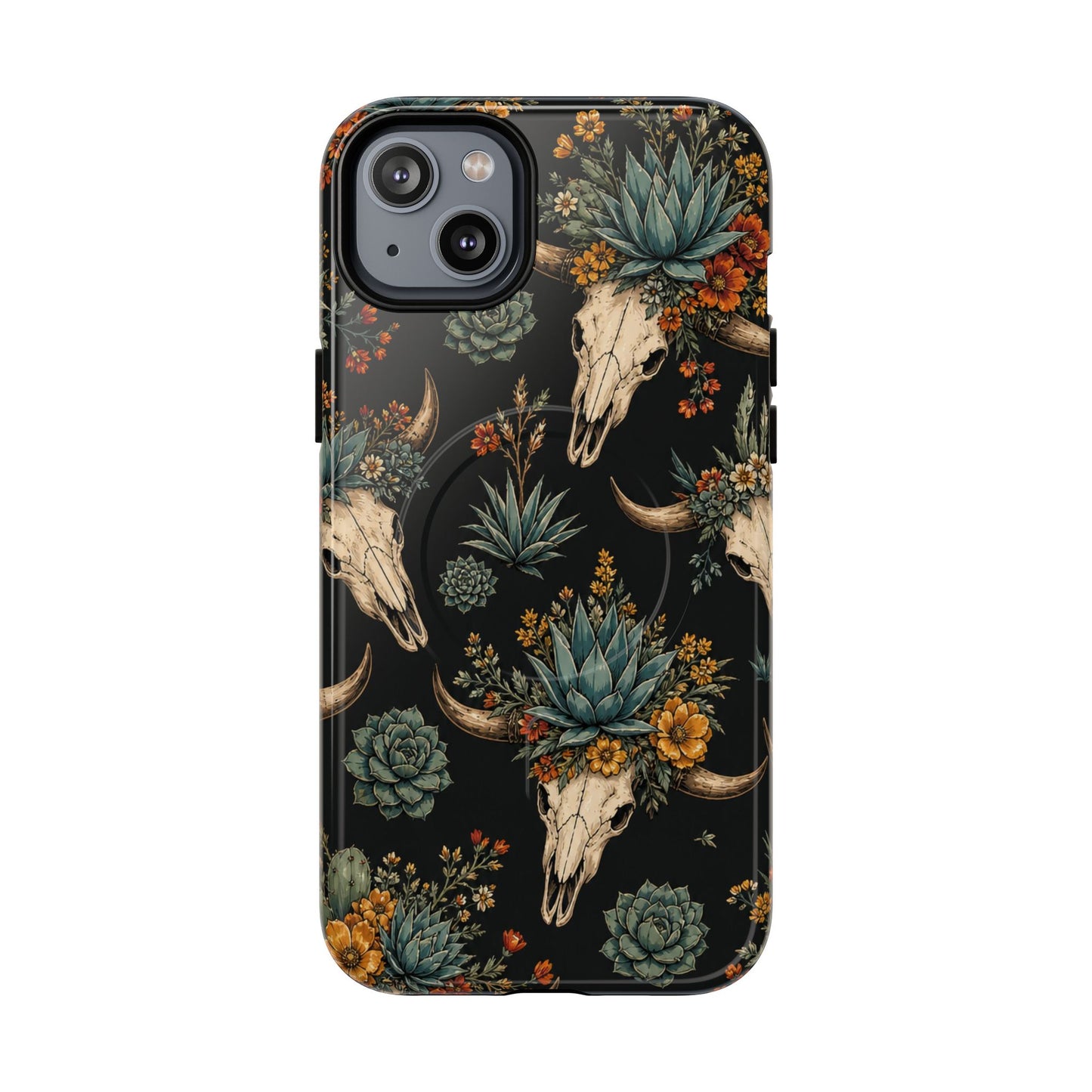 Desert Bloom Skull Magnetic Case
