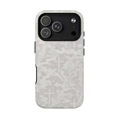 White Camo Cross Magnetic Case