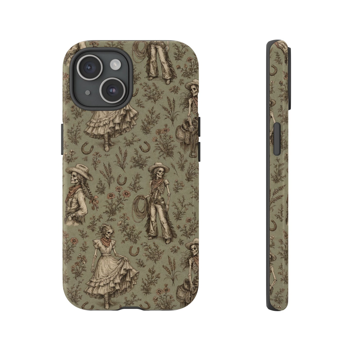 Skeleton Cowgirl Toile Tough Case