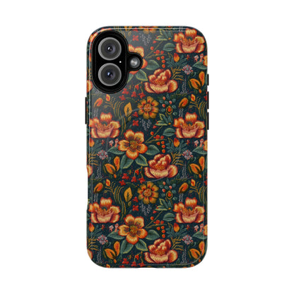 Embroidered Flowers Magnetic Case