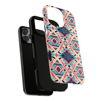 Pink Blue Aztec Tough Phone Case