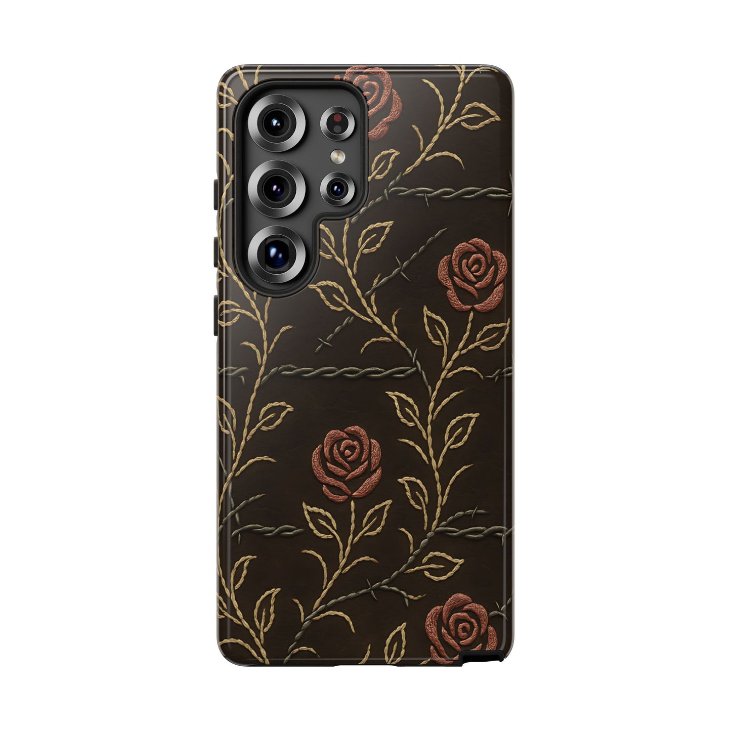 Barbed Wire Roses Tough Phone Case