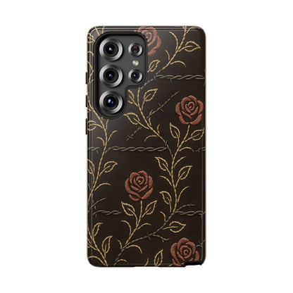 Barbed Wire Roses Tough Phone Case