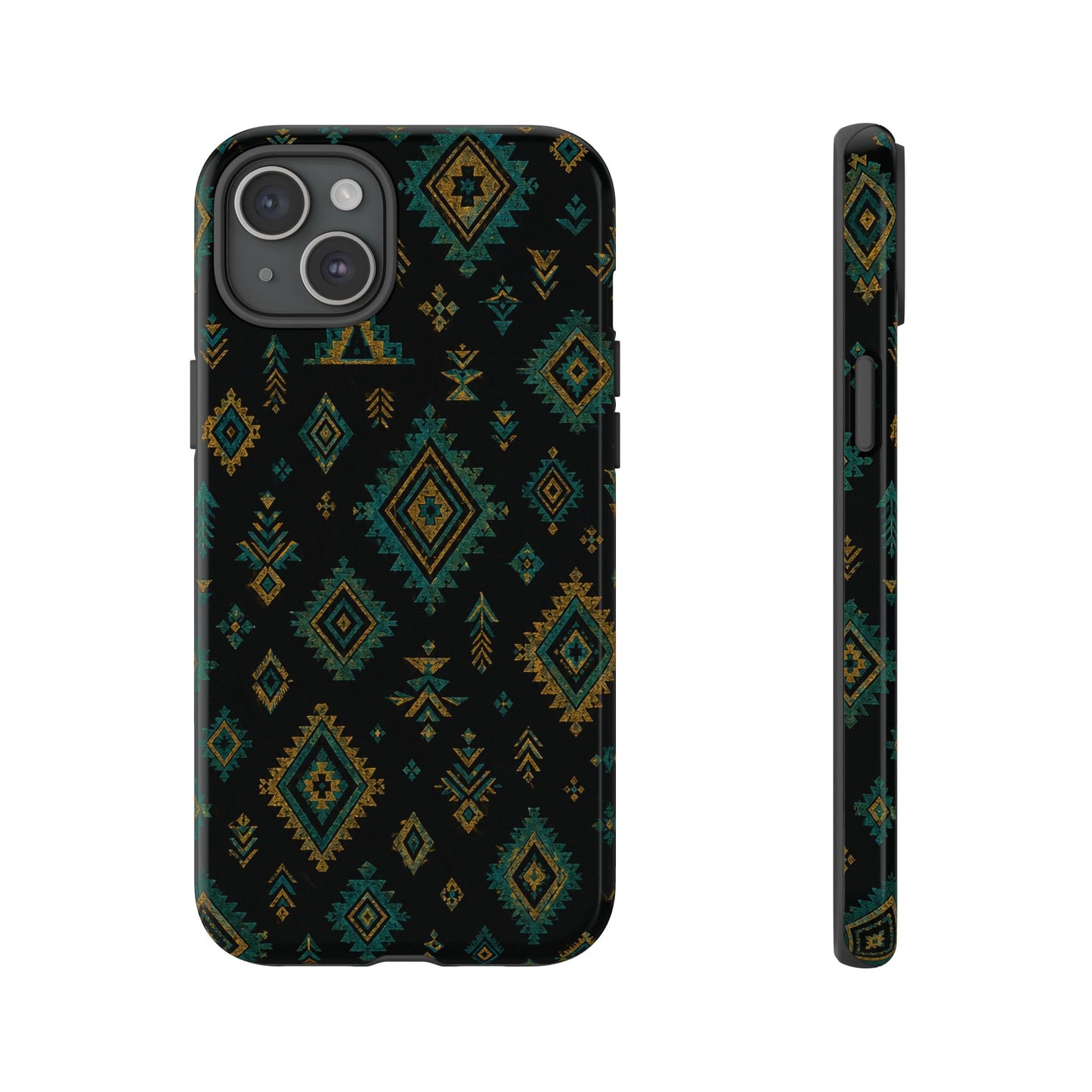 Turquoise Gold Aztec Tough Case