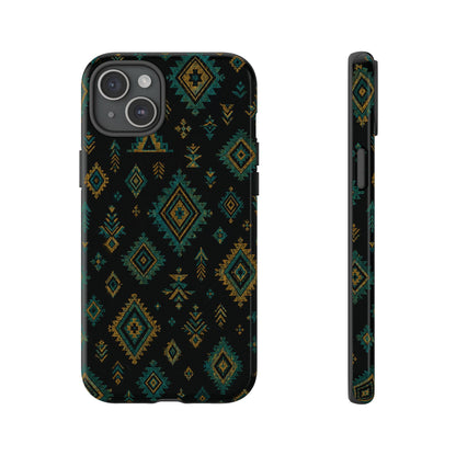 Turquoise Gold Aztec Tough Case