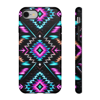 Black Neon Aztec Rug Tough Case