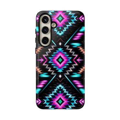 Black Neon Aztec Rug Tough Case