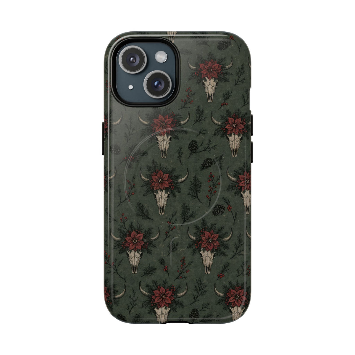 Inked Christmas Skull Magnetic Case