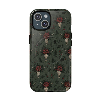 Inked Christmas Skull Magnetic Case