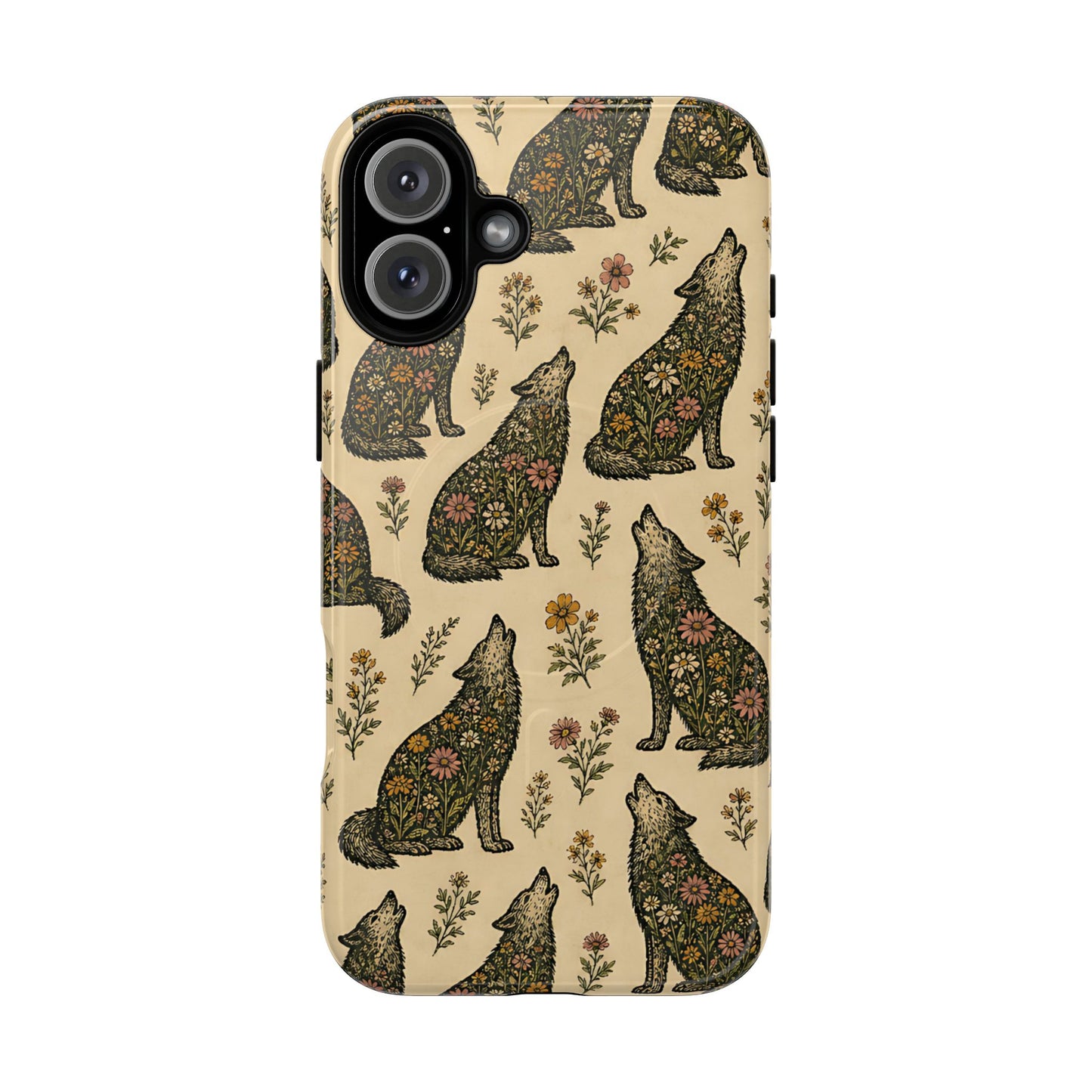 Floral Wolves Magnetic Case