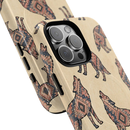 Rose Aztec Wolf Magnetic Case