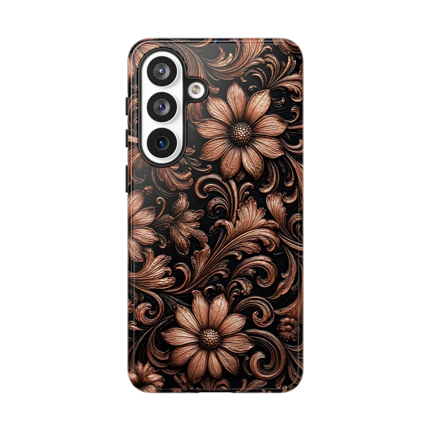 Rose Gold Floral Tough Case