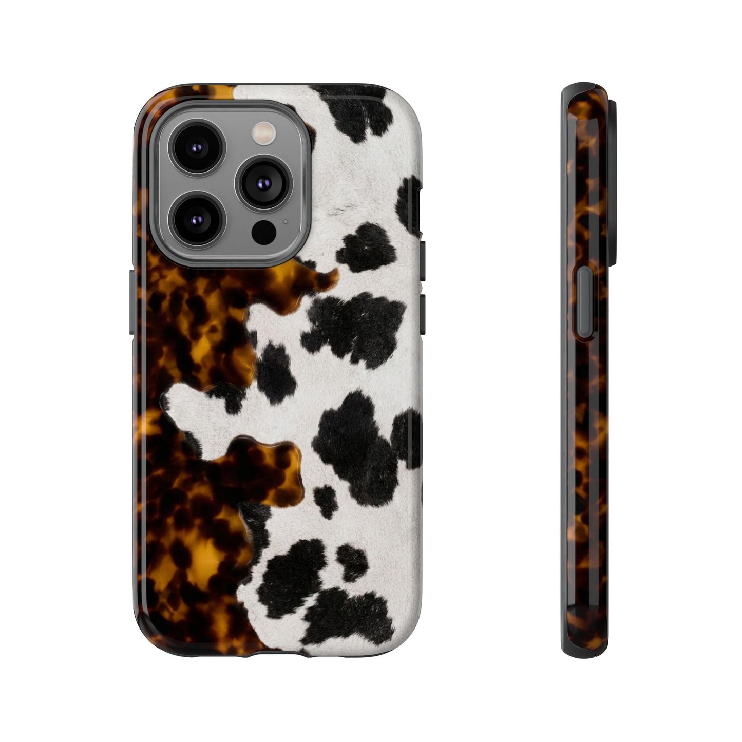 Tortoiseshell + Cowhide Tough Case