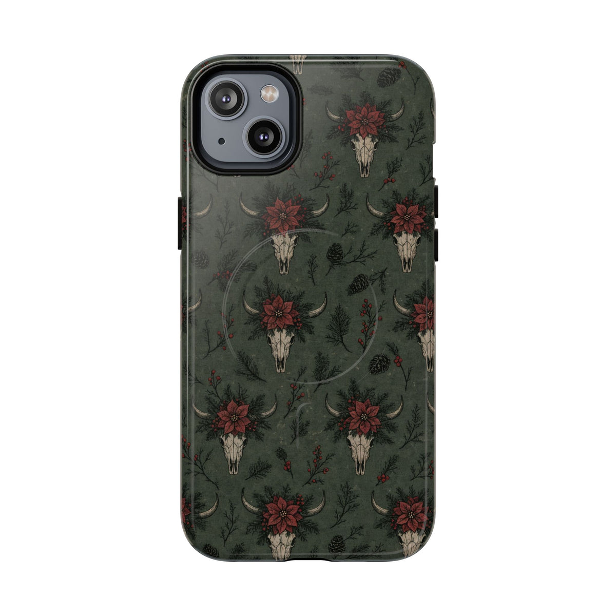 Inked Christmas Skull Magnetic Case