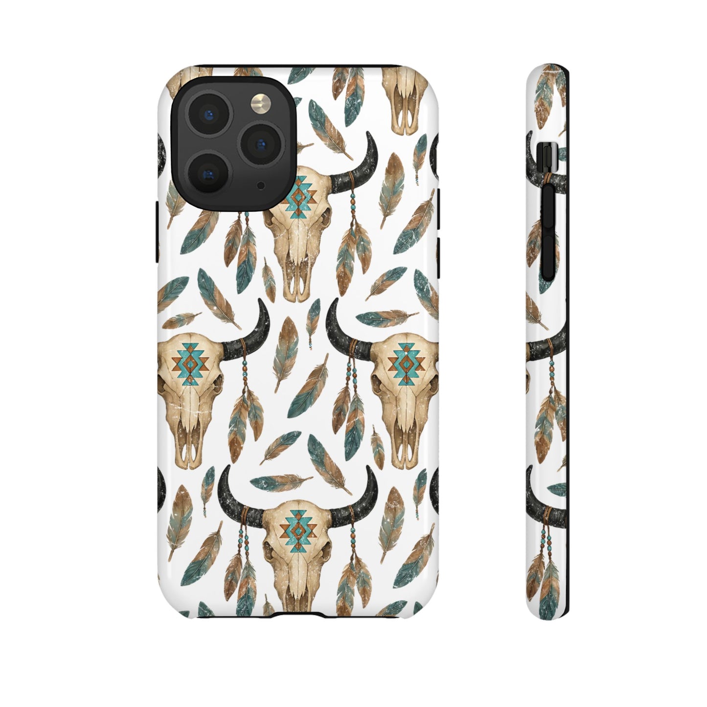 Aztec Feather Skull Tough Case