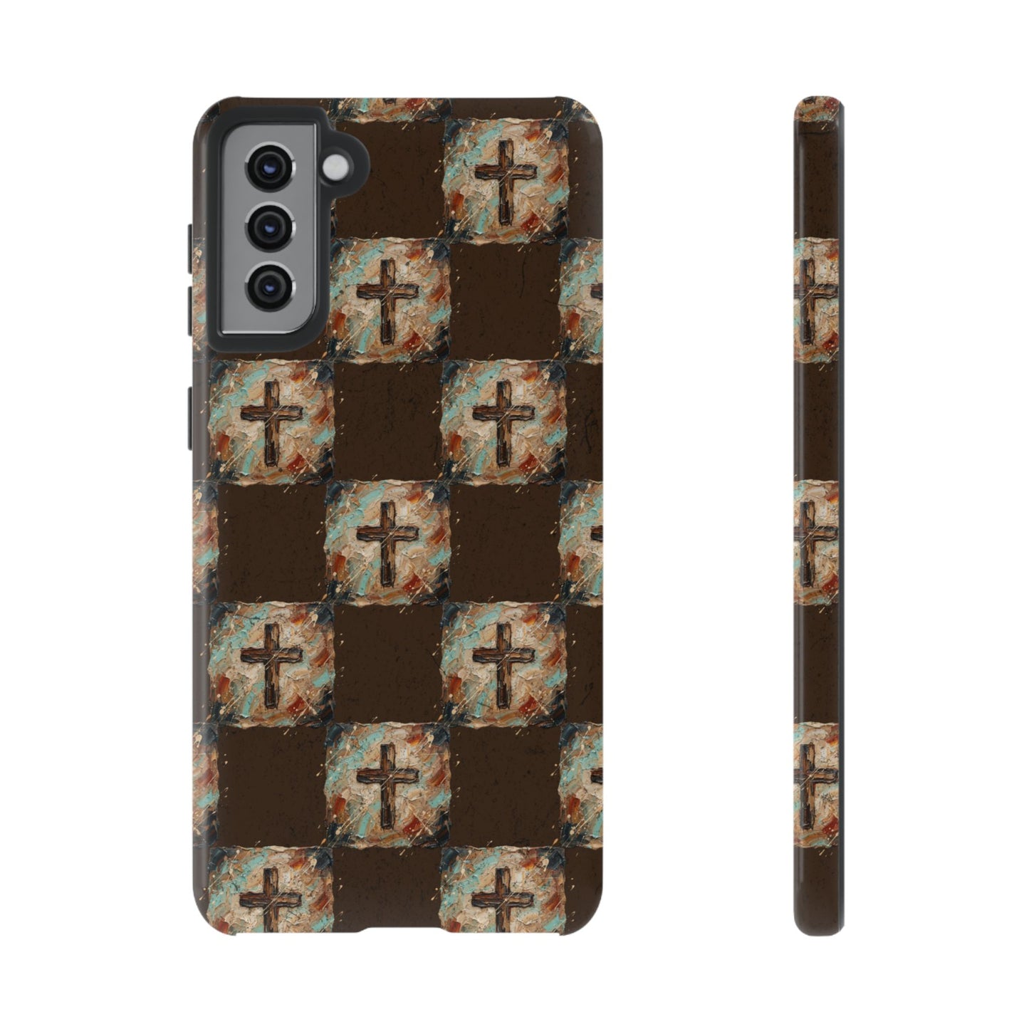 Checker Painted Cross Tough Case