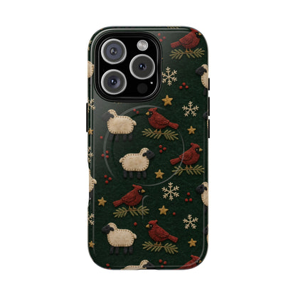 Felt Sheep Cardinals Magnetic Case