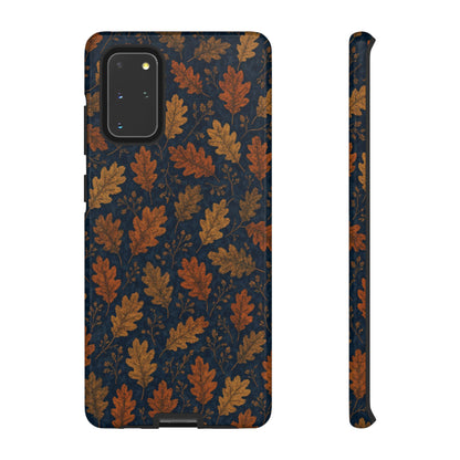 Navy Autumn Leaves Tough Case
