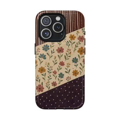 Fall Floral Stripe Magnetic Case
