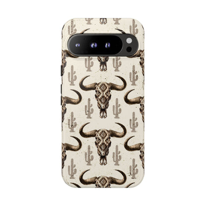 Cactus Aztec Skull Tough Phone Case