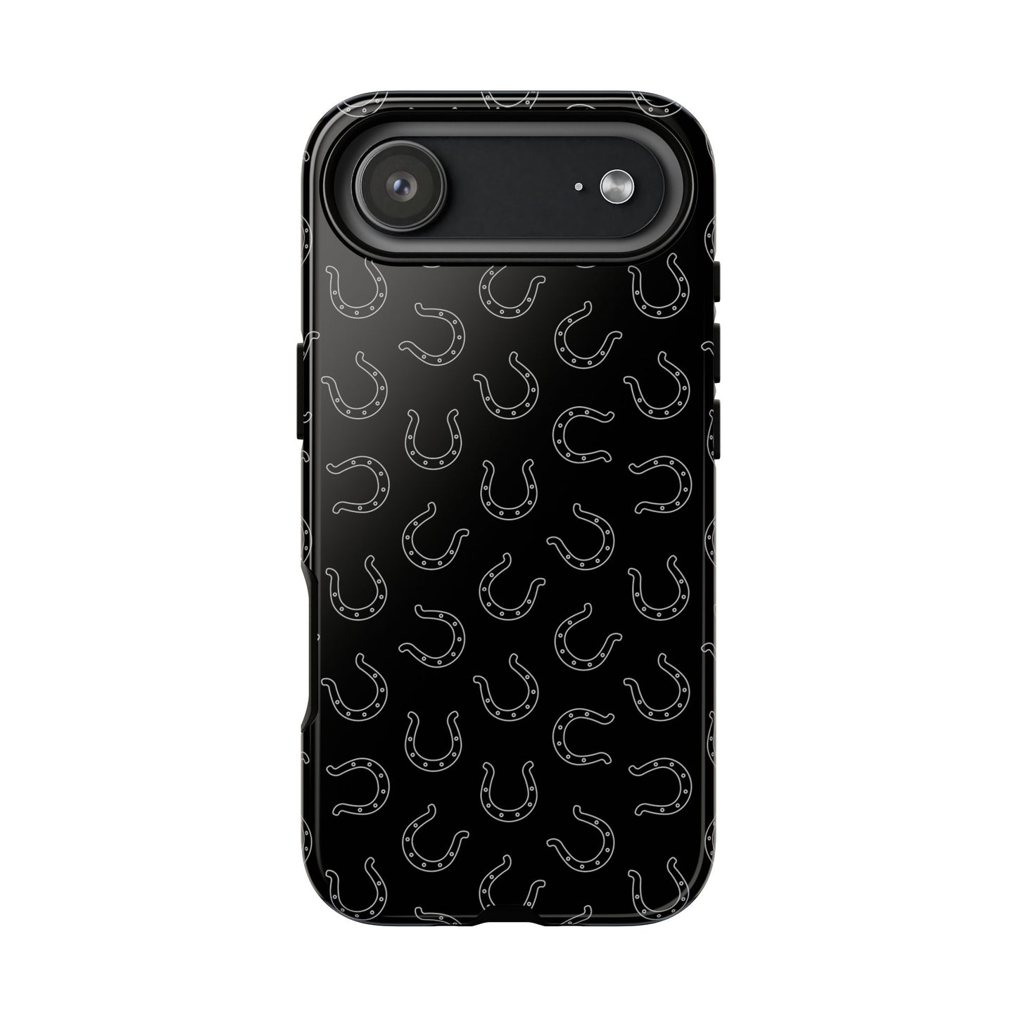 Black Horseshoe Tough Phone Case