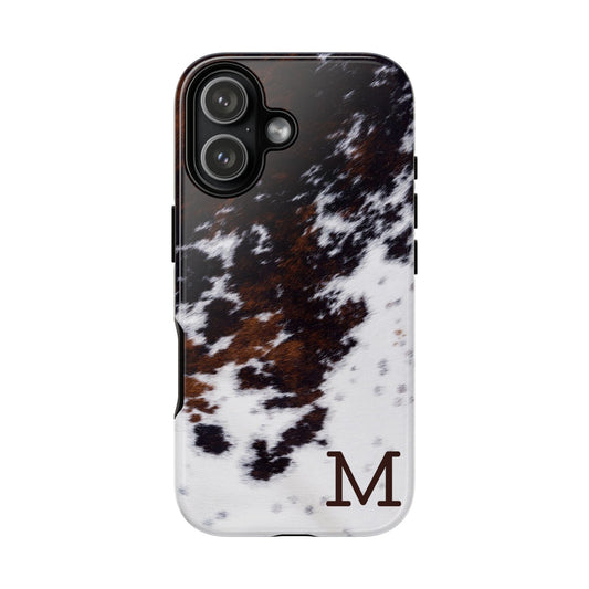 Cowhide Monogram Tough Phone Case