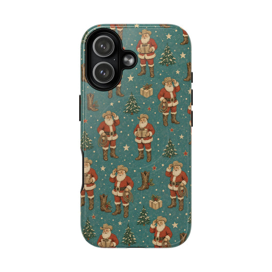 Retro Cowboy Santa Magnetic Case