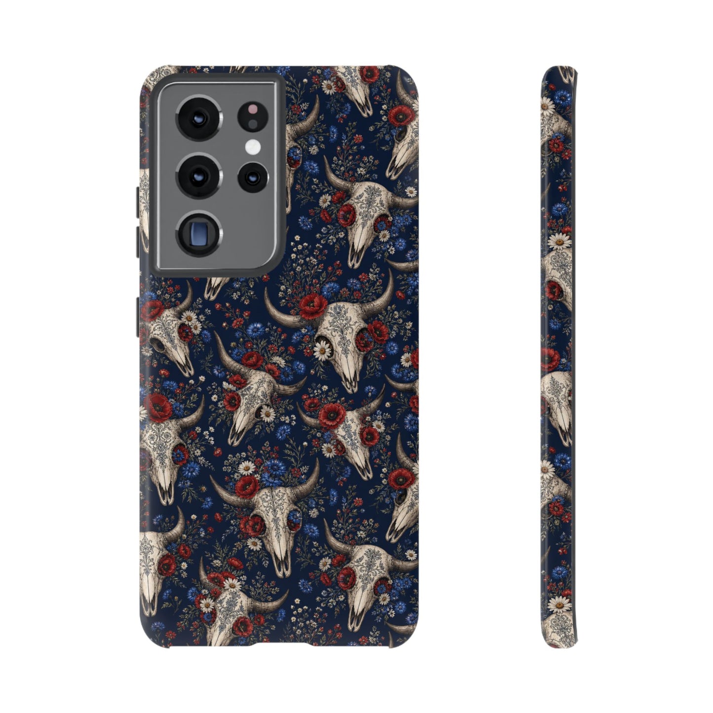 Patriotic Floral Skulls Tough Case