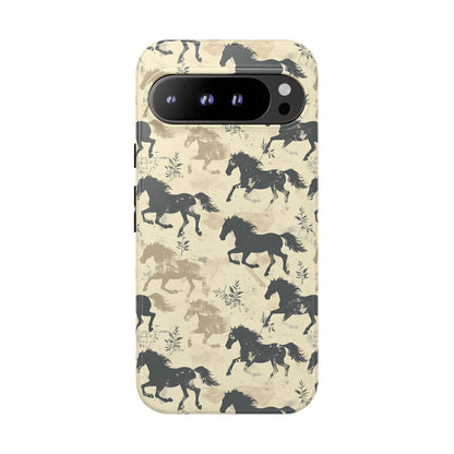 Taupe Horses Tough Phone Case