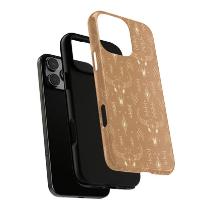 Boho Bull Skull Tough Phone Case