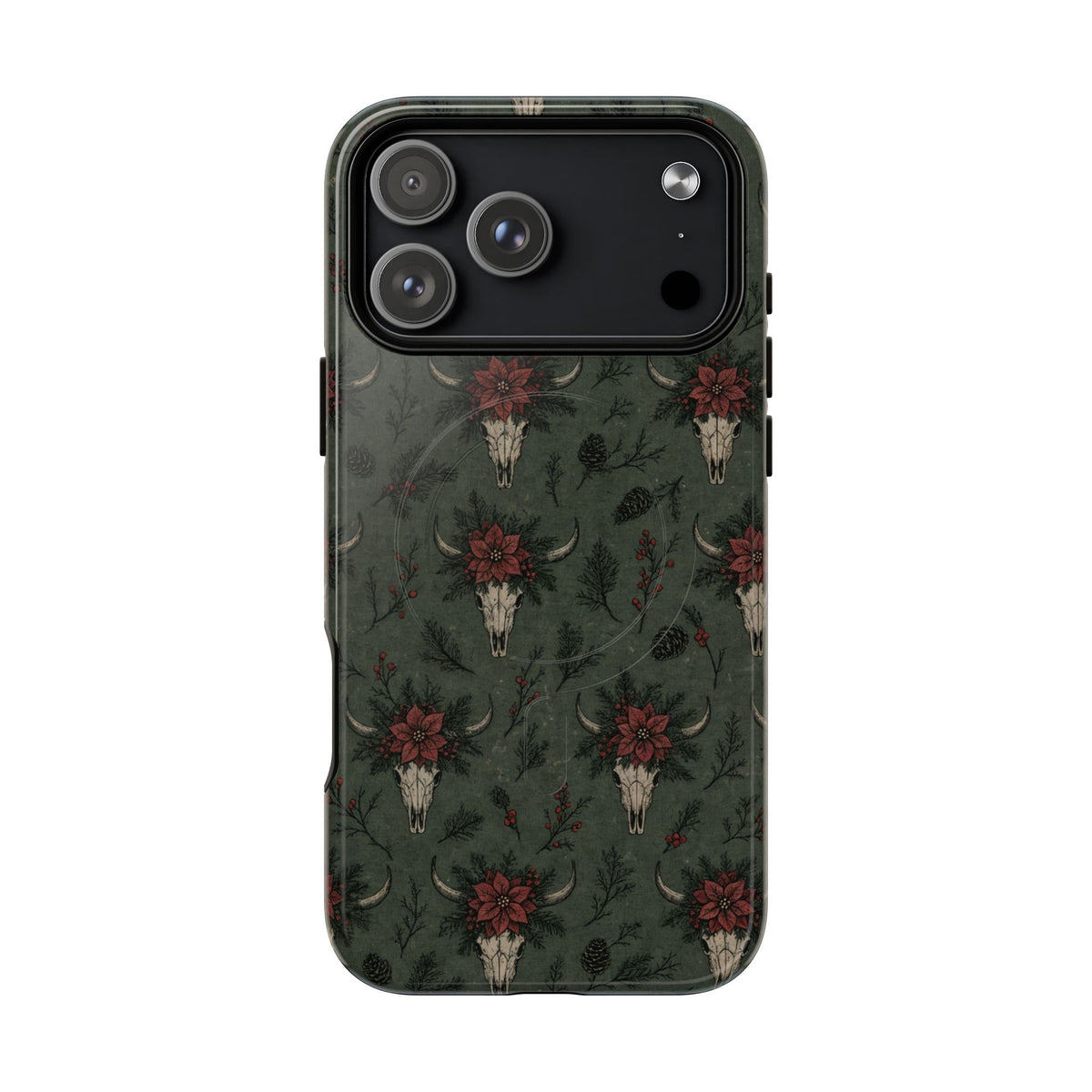 Inked Christmas Skull Magnetic Case