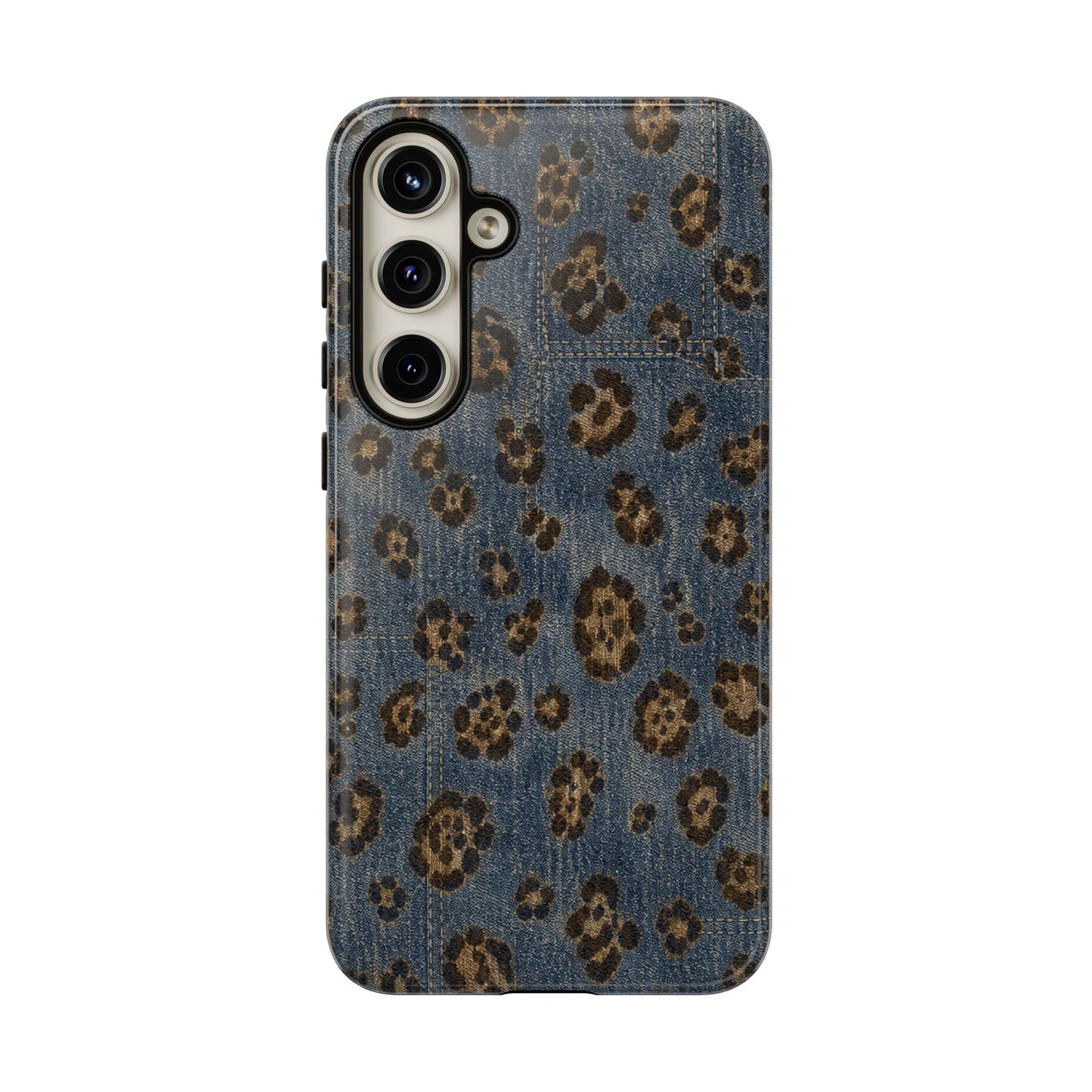 Denim Leopard Tough Case