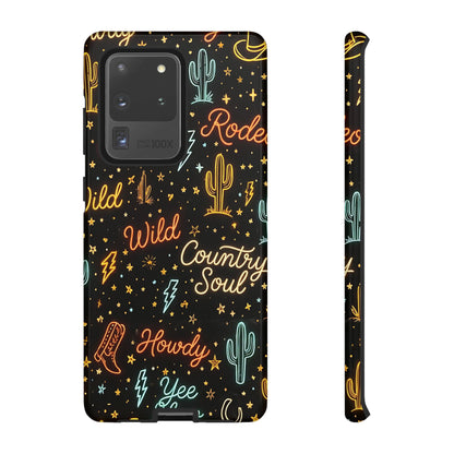 Neon Western Script Tough Case