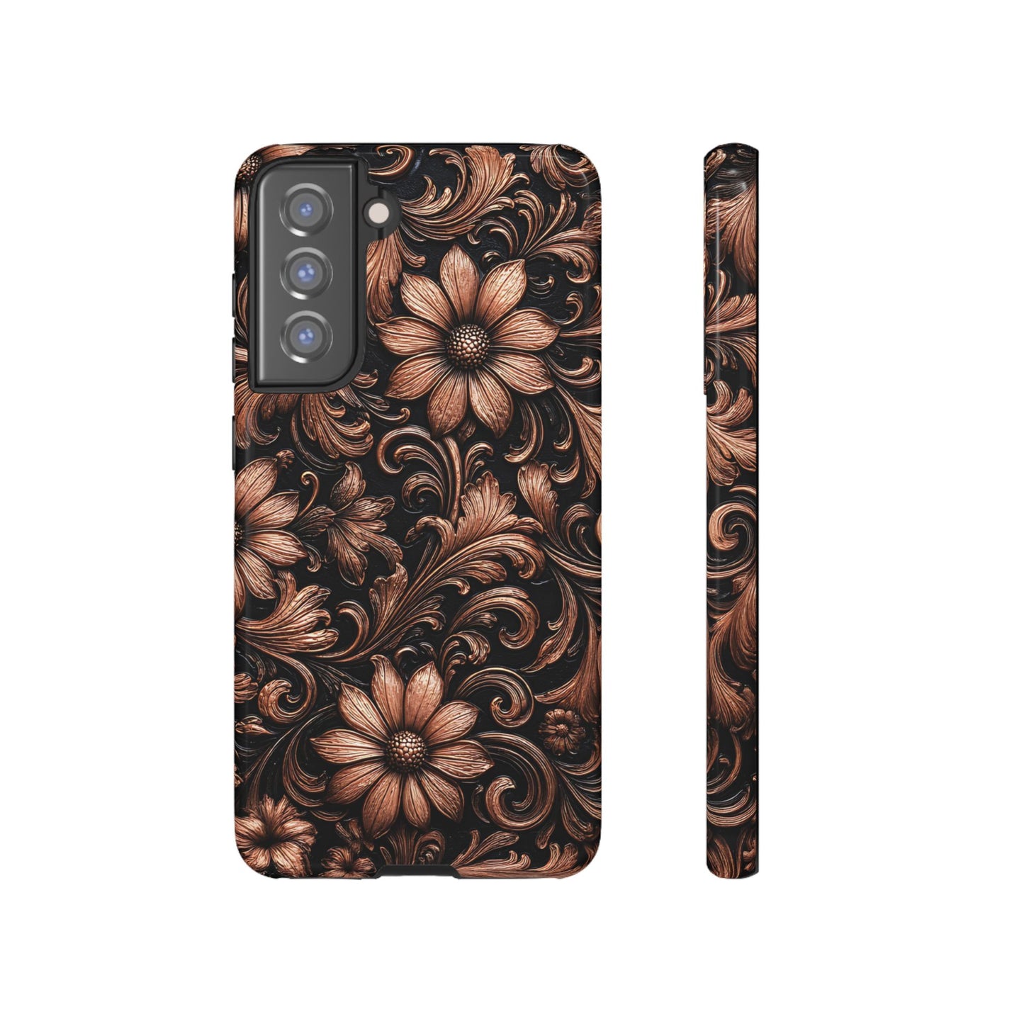 Rose Gold Floral Tough Case