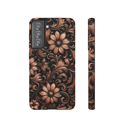 Rose Gold Floral Tough Case