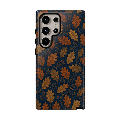 Navy Autumn Leaves Tough Case