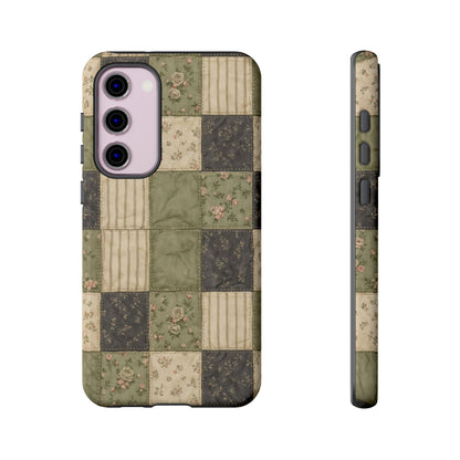 Sage Floral Patchwork Tough Case