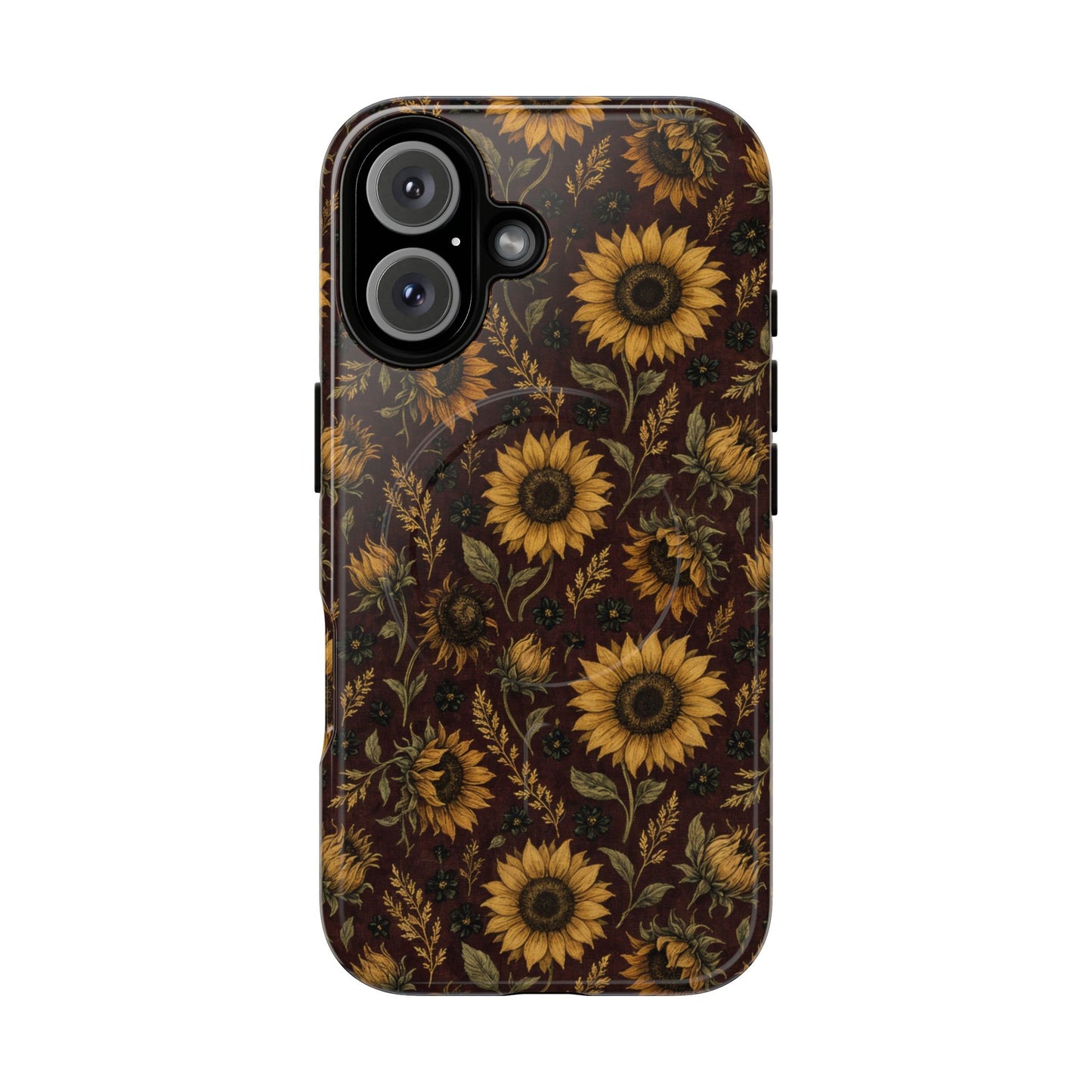 Burgundy Sunflowers Magnetic Case
