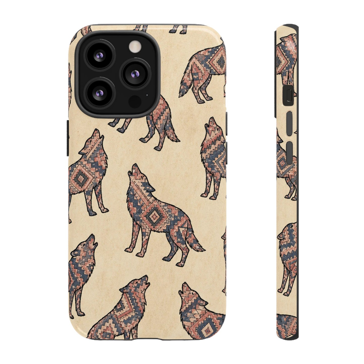 Rose Aztec Wolf Tough Case