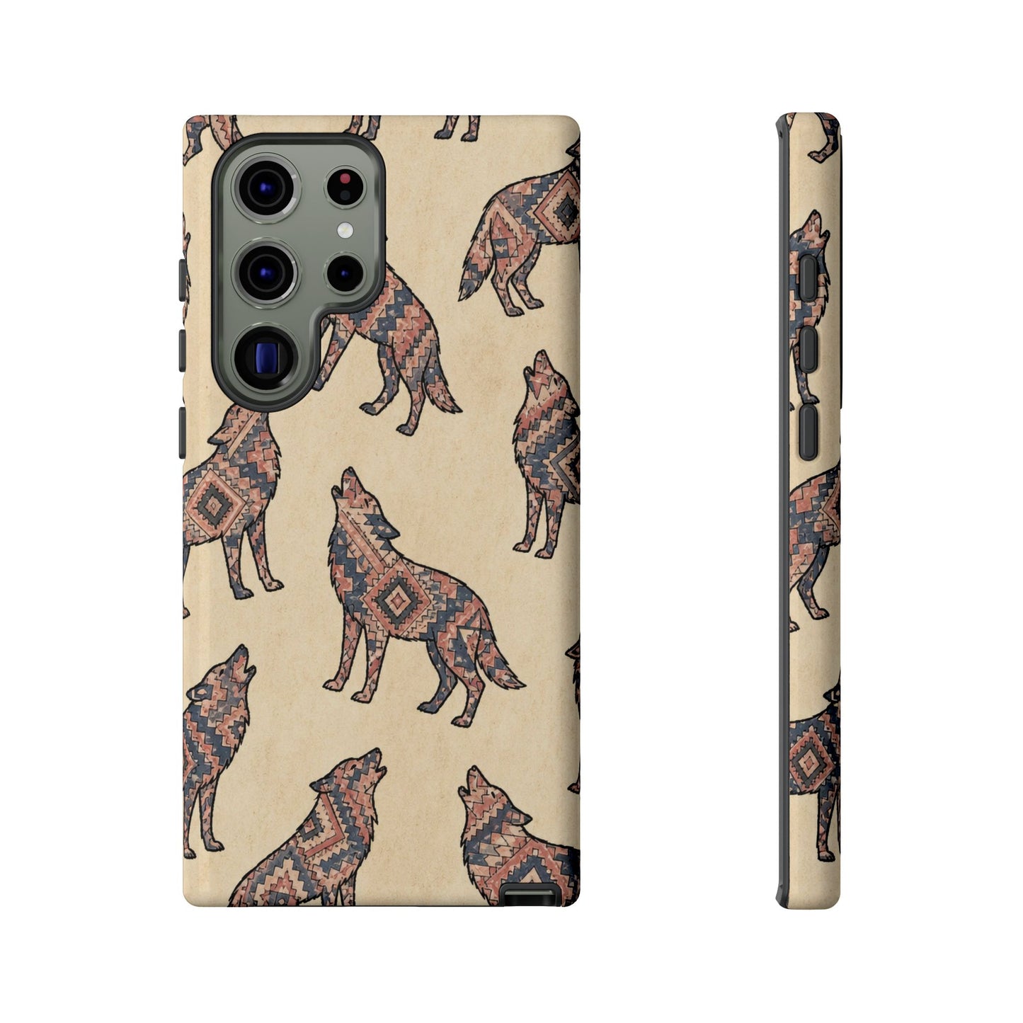 Rose Aztec Wolf Tough Case