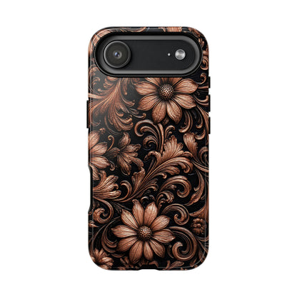 Rose Gold Floral Tough Case