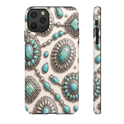 Turquoise Silver Concho Tough Case