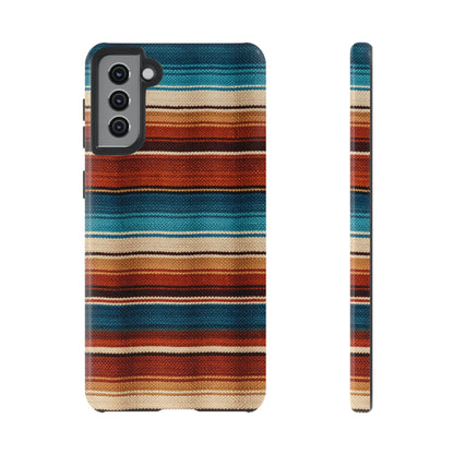 Turquoise + Orange Serape Tough Case